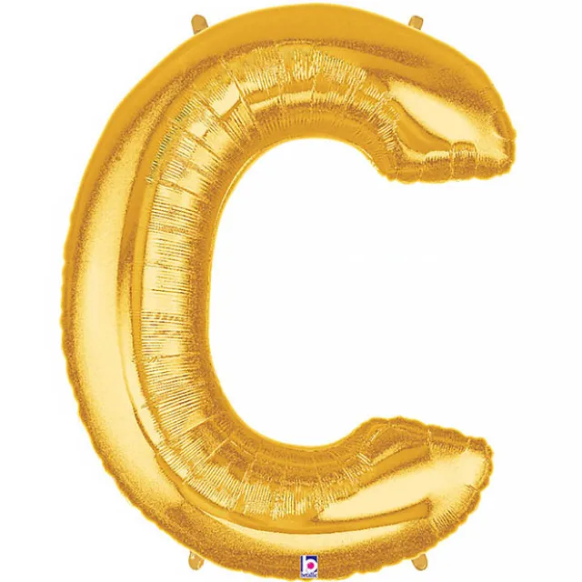 Foil Balloon 40" (101.6cmH) Letter 'C' Gold