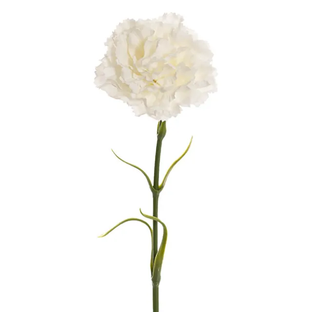 Real Touch Ruffle Carnation Stem White (9cmDx52cmH)