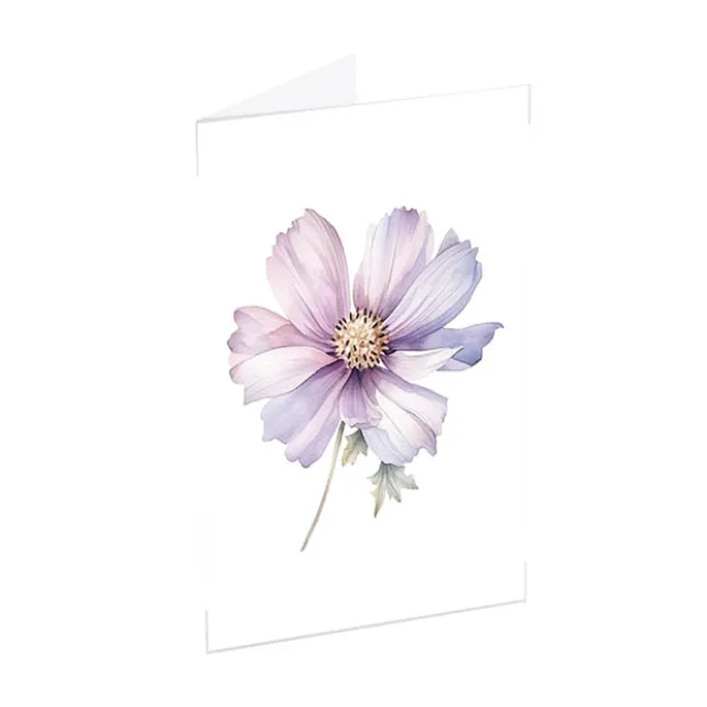Classic Gift Card & Envelope Lilac Flower Pk25 (6.5x10cmH)