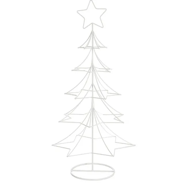 Metal Star Table Top Tree White (30x60cmH)