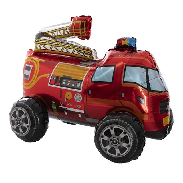 3D Foil Balloon Fire Engine Truck Red (61Lx47cmH)