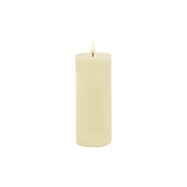 Wax LED Trueflame Event Pillar Candle Ivory (5.5x15cmH)