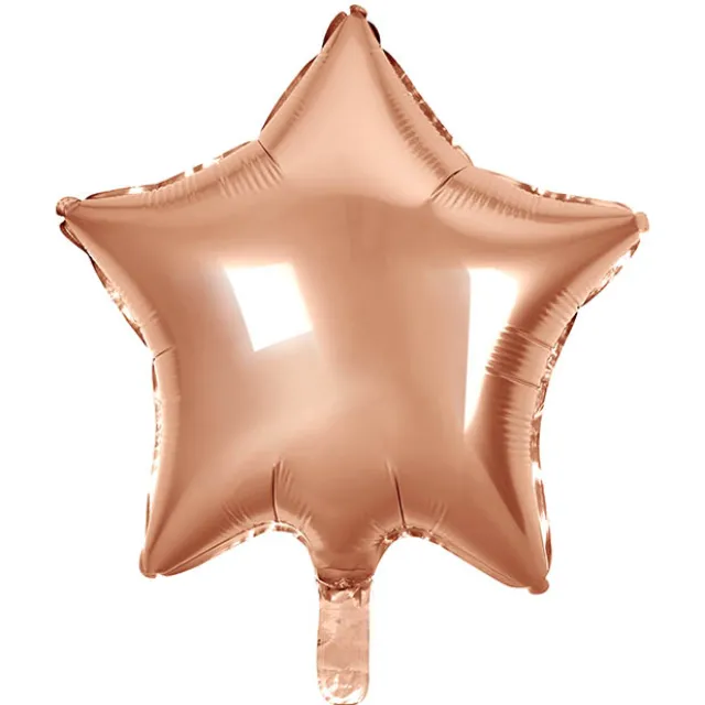 Foil Balloon 19" (48cm) Star Shape Solid Rose Gold