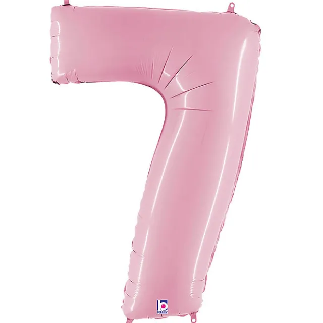Foil Balloon 40" (101.6cmH) Number '7' Pastel Pink