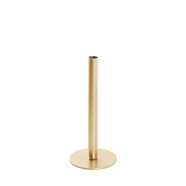 Single Metal Tube Vase Gold (8cmDx18cmH)