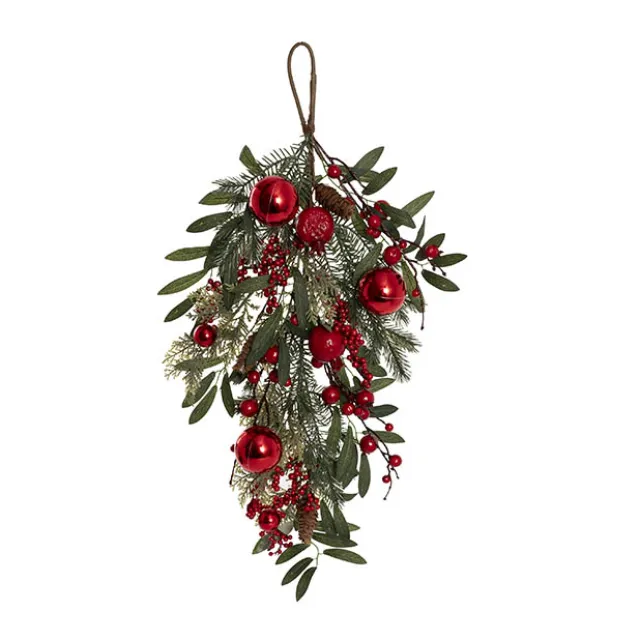 Pomegranate Berry Pinecone Swag Green (70cmH)