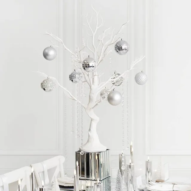 Resin Manzanita Table Top Tree White (80cmH)
