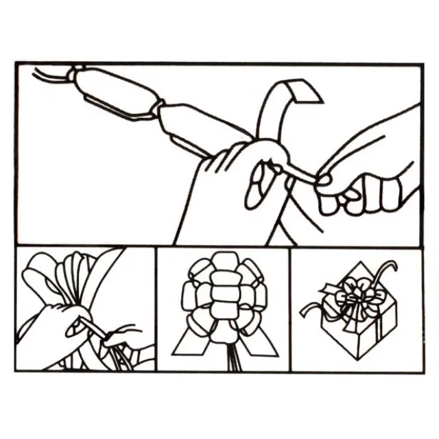 Ribbon Pull Bow Pom Pom White (18mmx8.75cmD) Pack 5