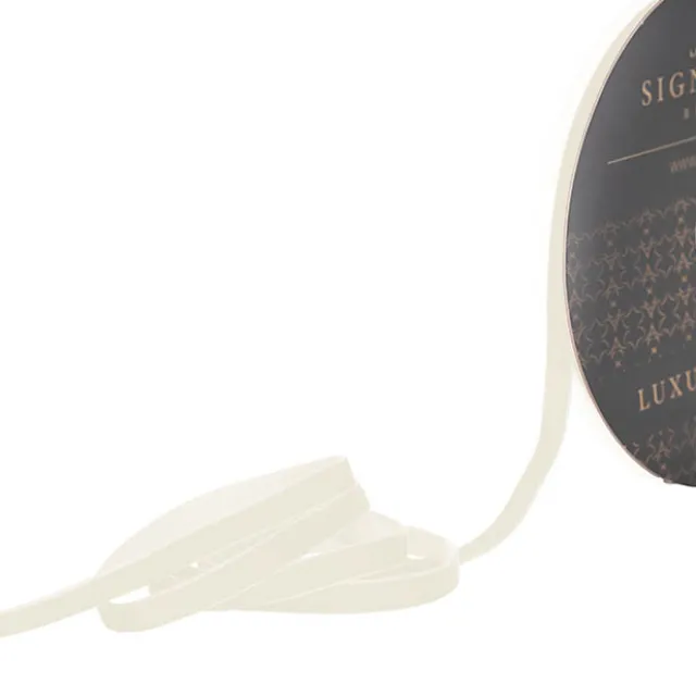 Ribbon Premium Plush Velvet Woven Edge White (10mmx20m)