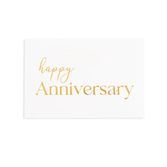 Gold Foil Card & Envelope Anniversary Pack 25 (10x6.5Hcm)