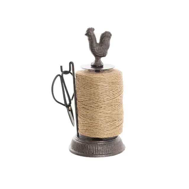 Jute String Ornamental Holder Rooster & Scissors (12x26cmH)