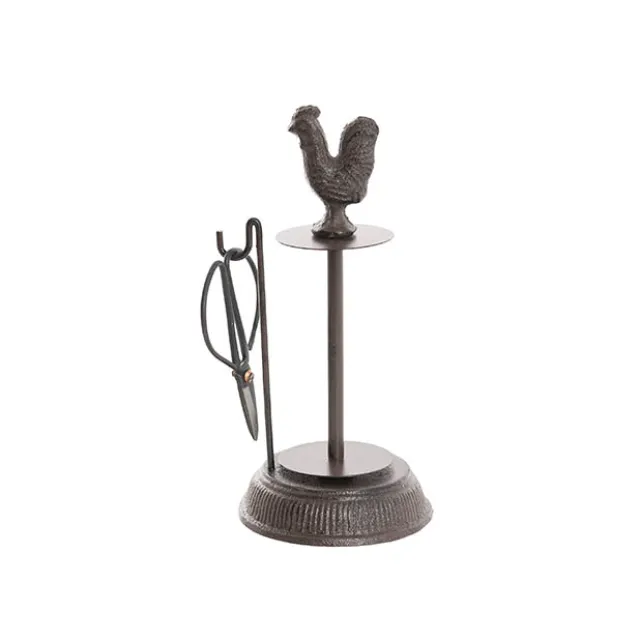 Jute String Ornamental Holder Rooster & Scissors (12x26cmH)