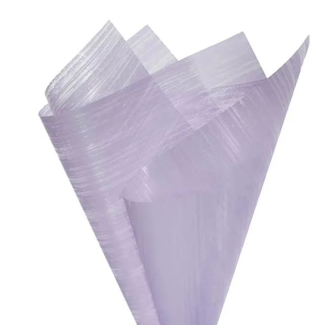 Frosted Cello 50mic Designer Stripes Lilac Pk100 (50x70cm)
