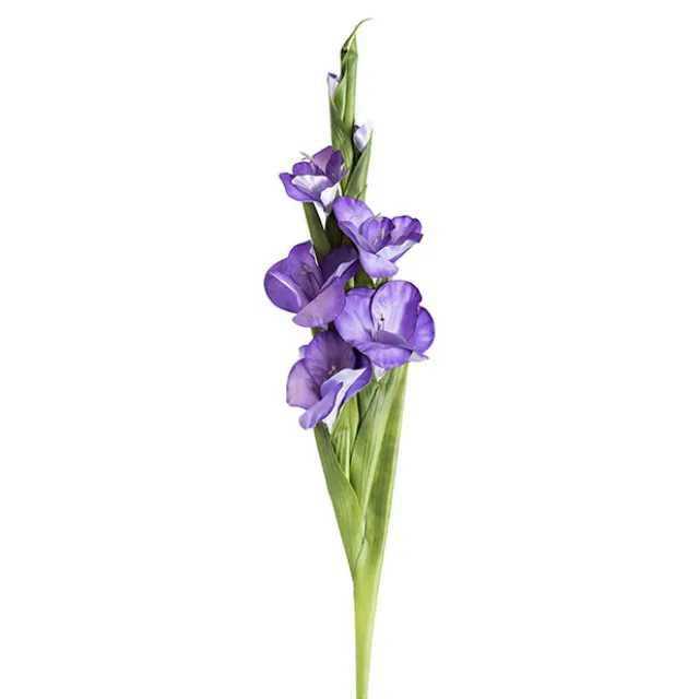 Real Touch Gladiolus x 5 Head Long Stem Purple (82cmH)